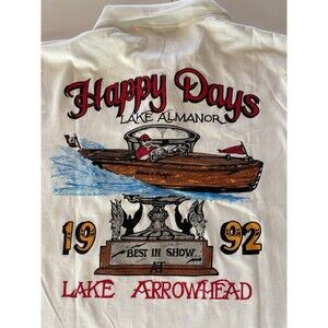 Large Vintage ‘92 Chris Craft Best in Show Stedman Pocket Polo Shirt